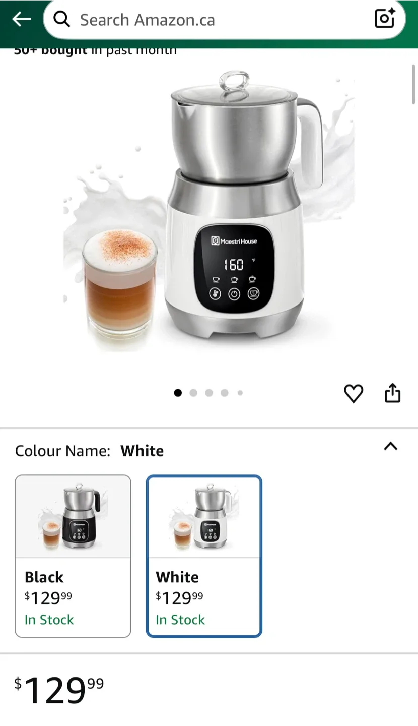 Maestri House Milk Frother and Froth Thickness Milk Frother 21OZ image indicator(2)