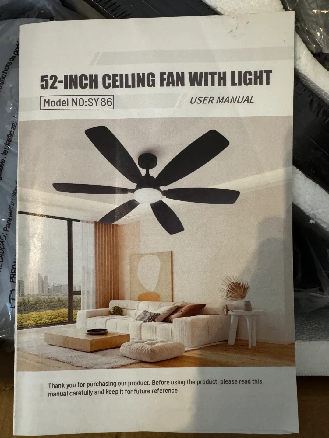 New 52-Inch Ceiling Fan with Light thumbnail