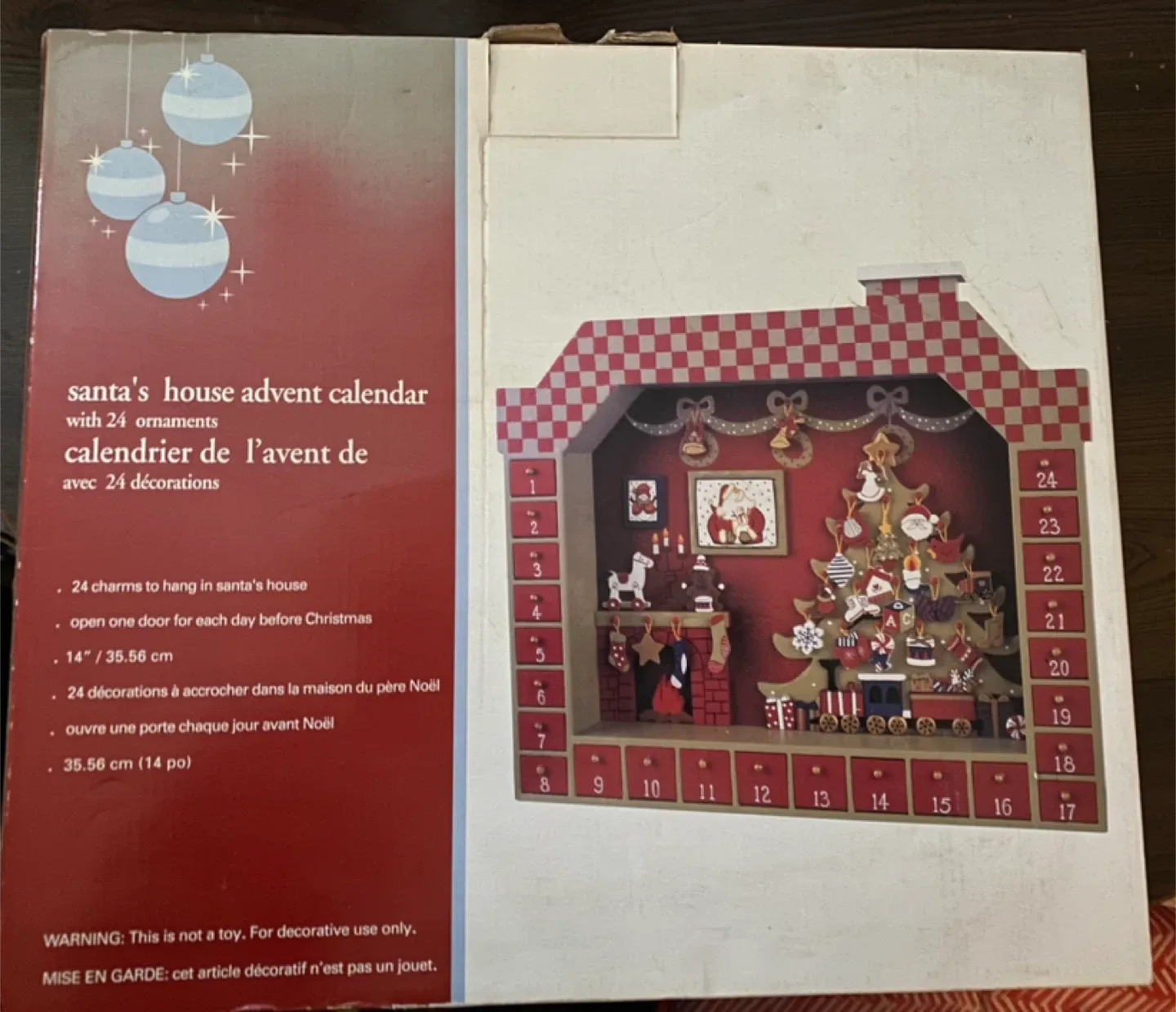Santa's House Advent Calendar with 24 Ornaments image indicator(4)