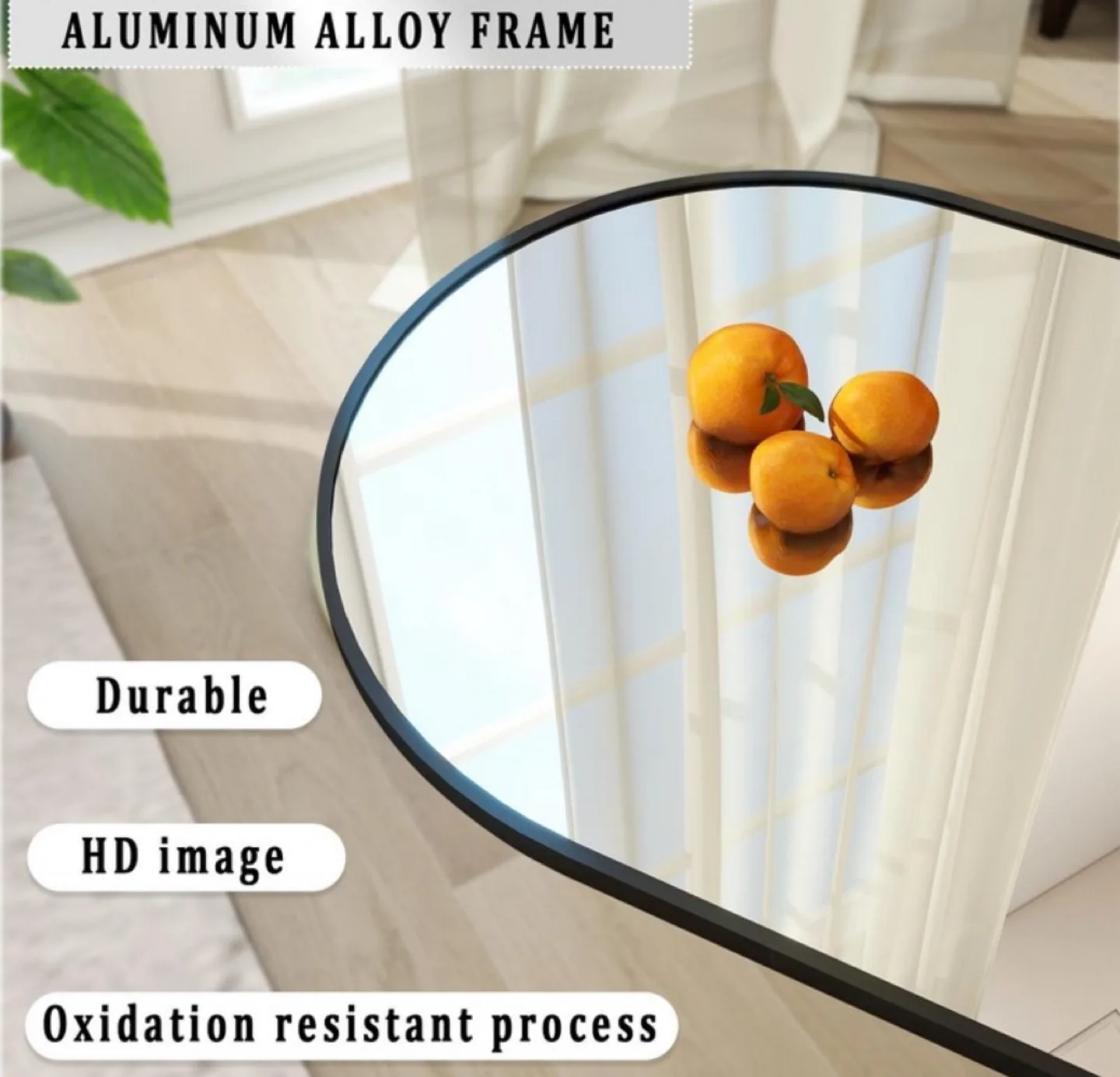 Black metal arch frame Full Length Mirror - brand new 59"x16” image indicator(4)