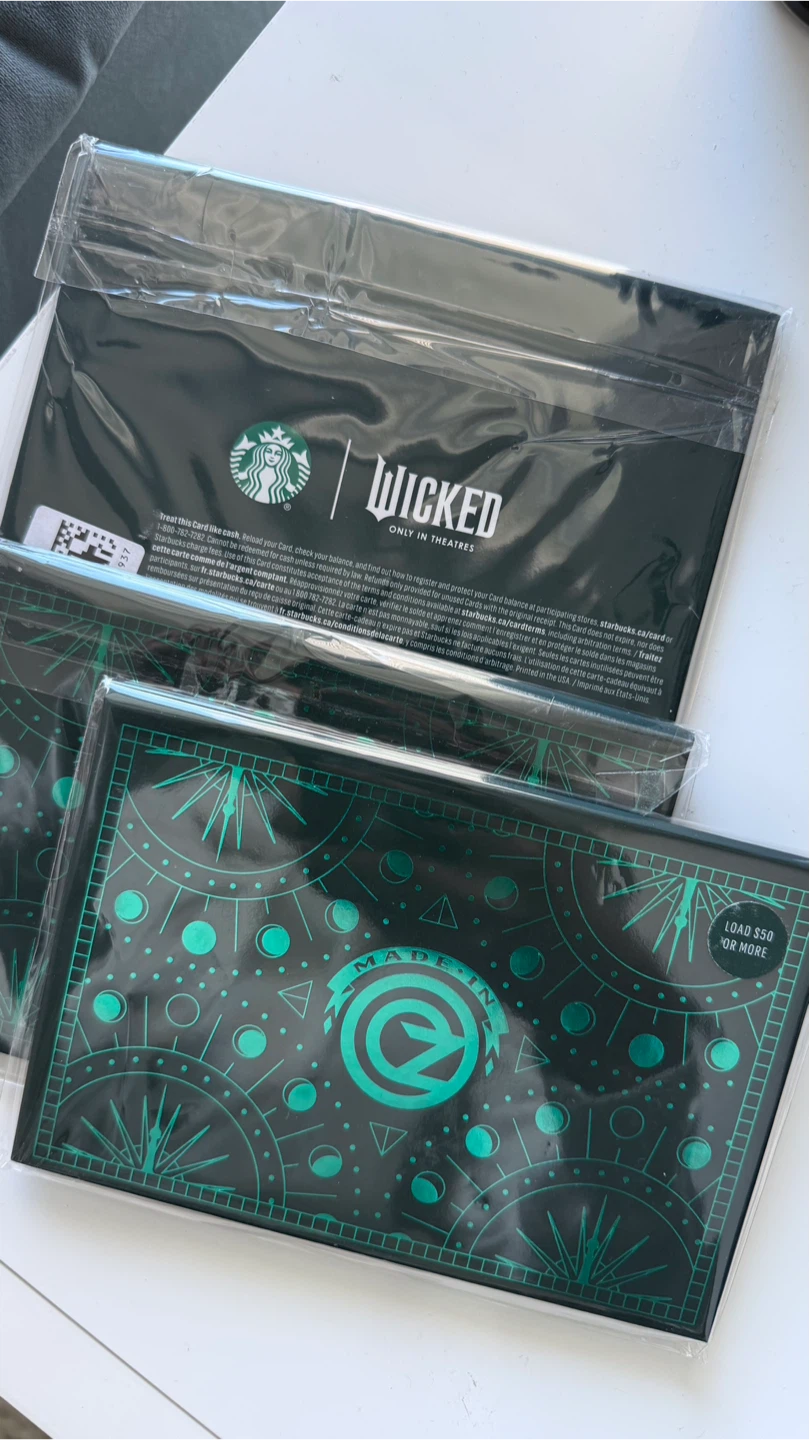 Limited-Edition Starbucks Wicked Gold Metal Keyright Card - New