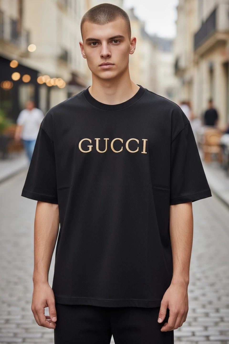 Gucci Black Cotton T-Shirt