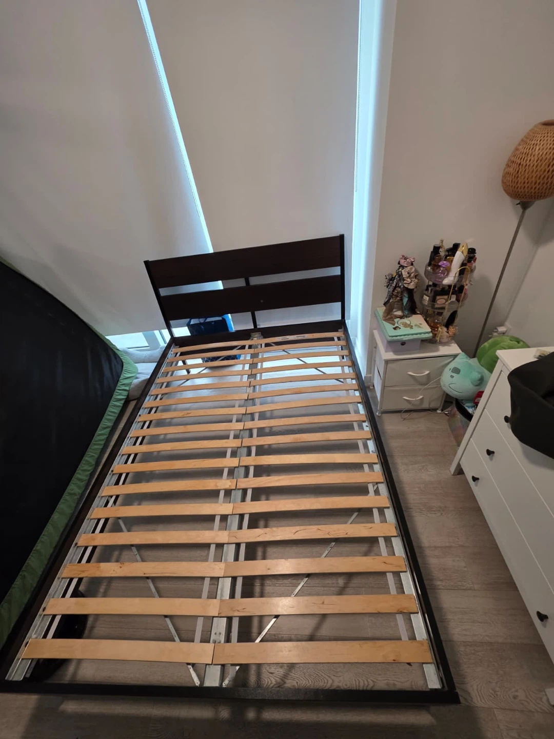 Dark Brown Bed Frame/double - photo 2