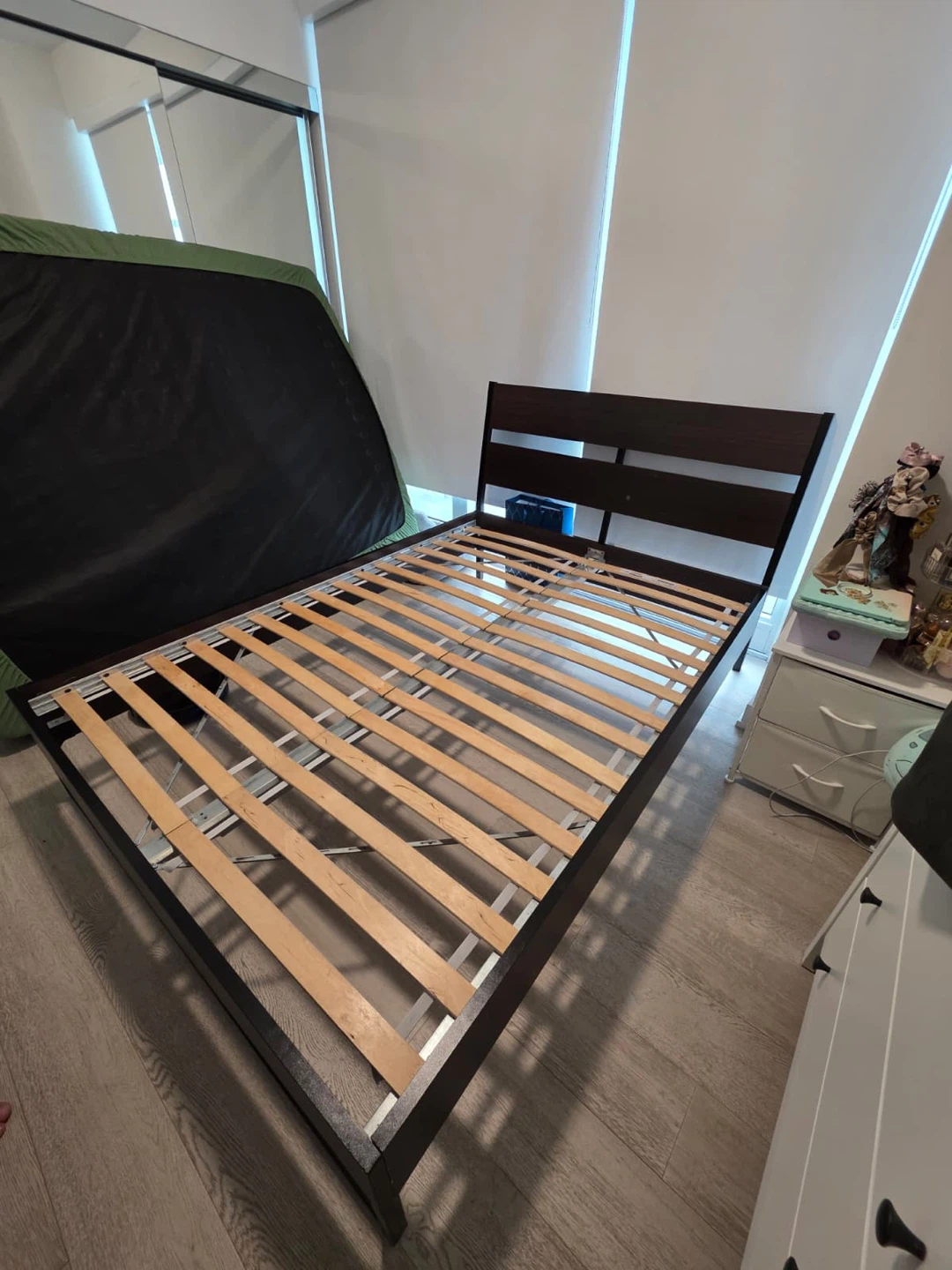 Dark Brown Bed Frame/double