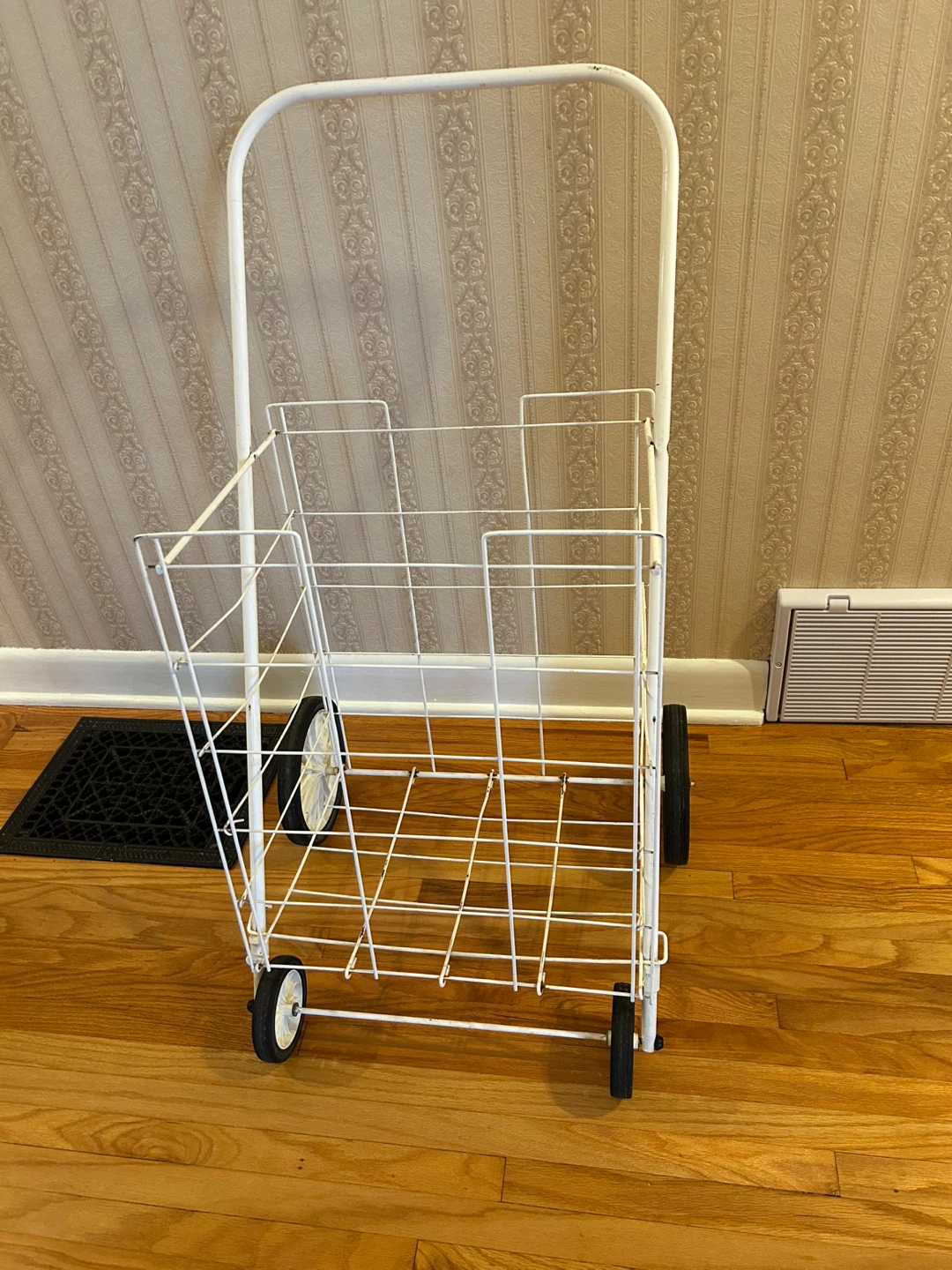 White Metal Shopping Cart