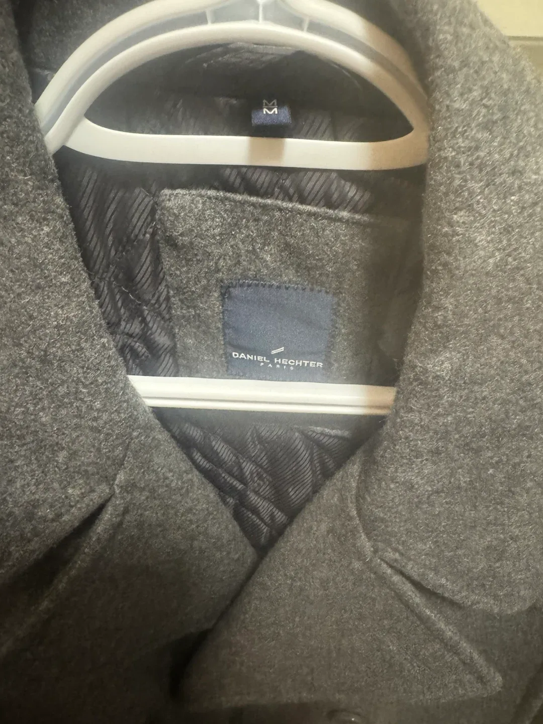 Daniel Hechter Paris Grey Wool Blend Pea Coat - Size M image indicator(2)