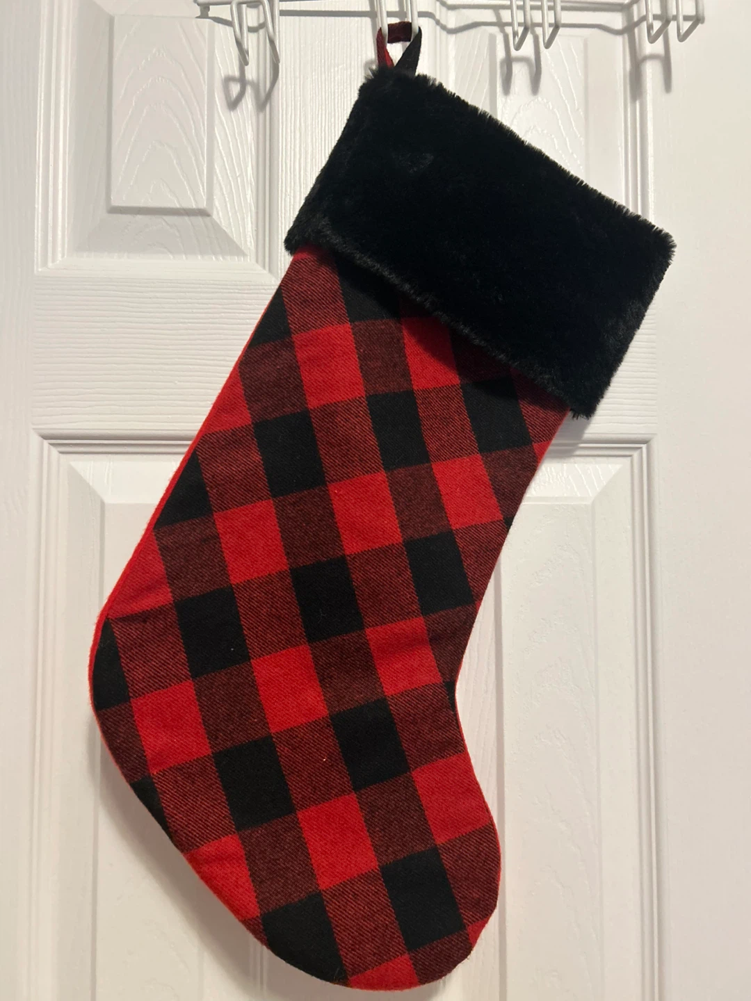 Red & Black Buffalo Plaid Christmas Stocking