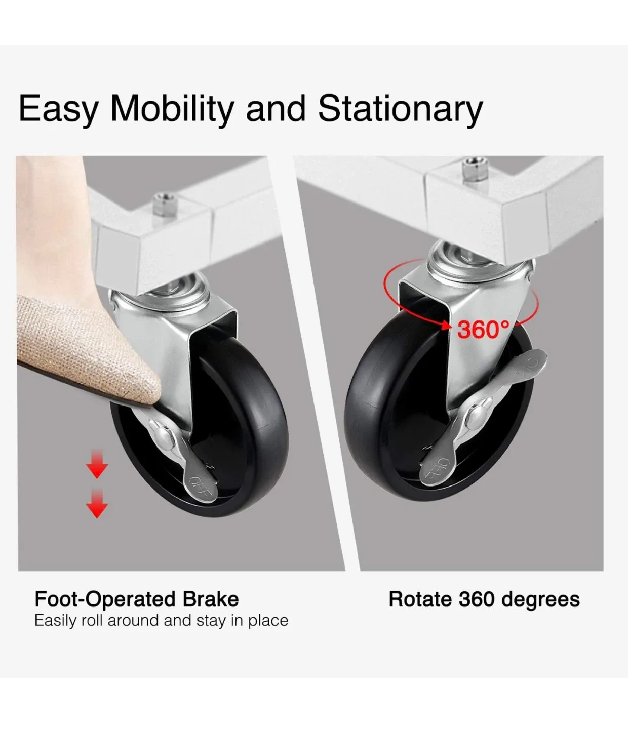 Rolling Garment Rack with Wheels total 2 pieces image indicator(4)
