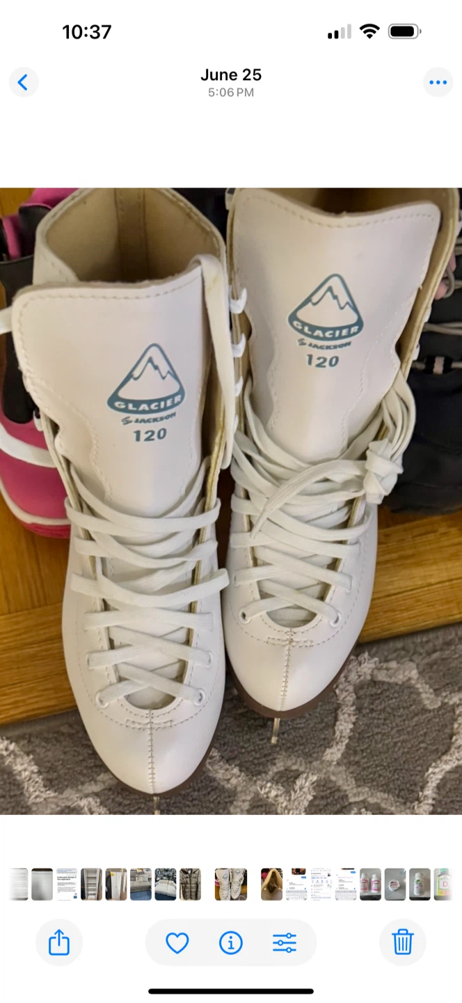 Glacier Jackson 120 White Ice Skates