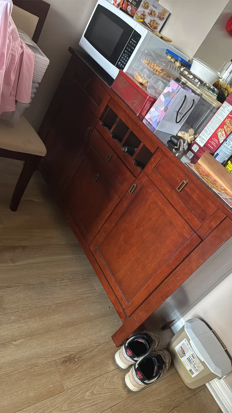 Pure wood console. Great to storage thumbnail