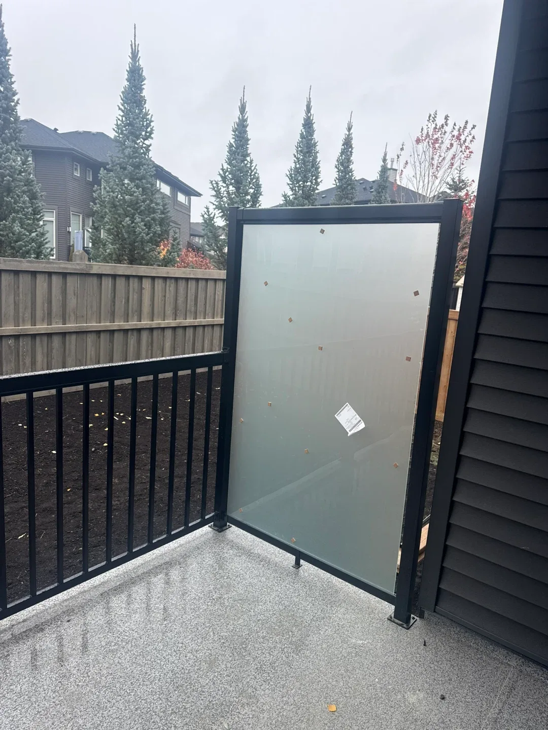 Shower door aluminum railing