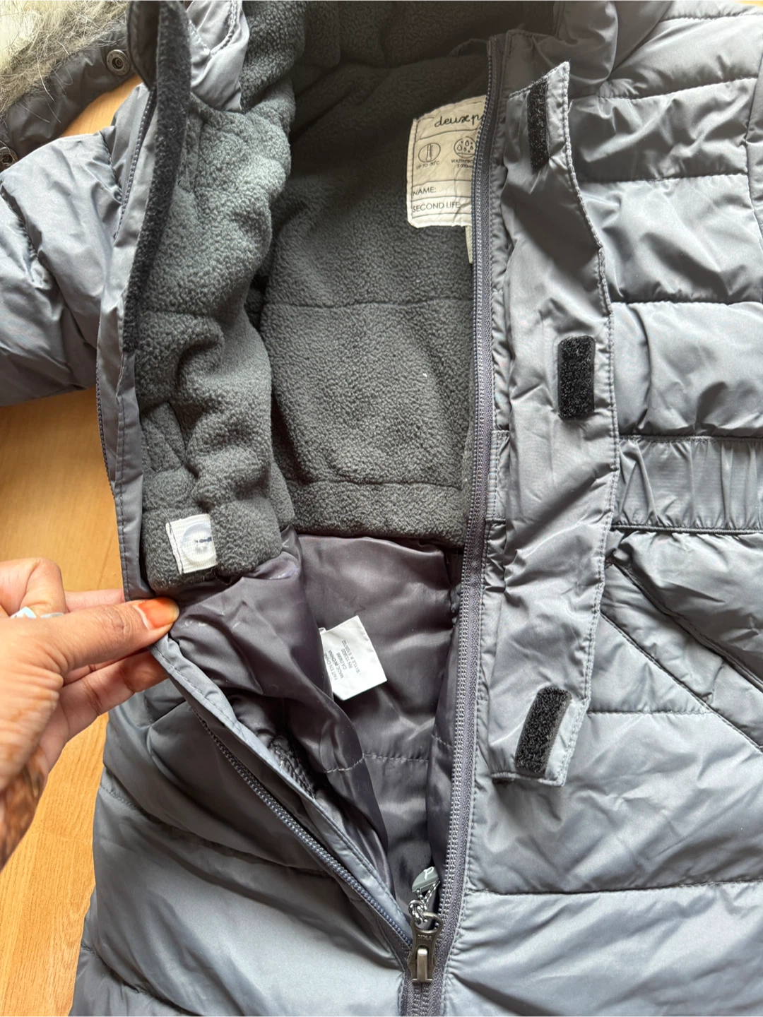 Deux par Deux Grey Snowsuit with Mittens - photo 3