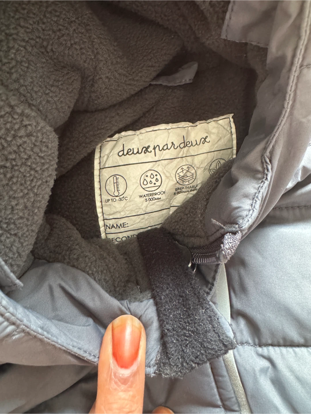 Deux par Deux Grey Snowsuit with Mittens - photo 4
