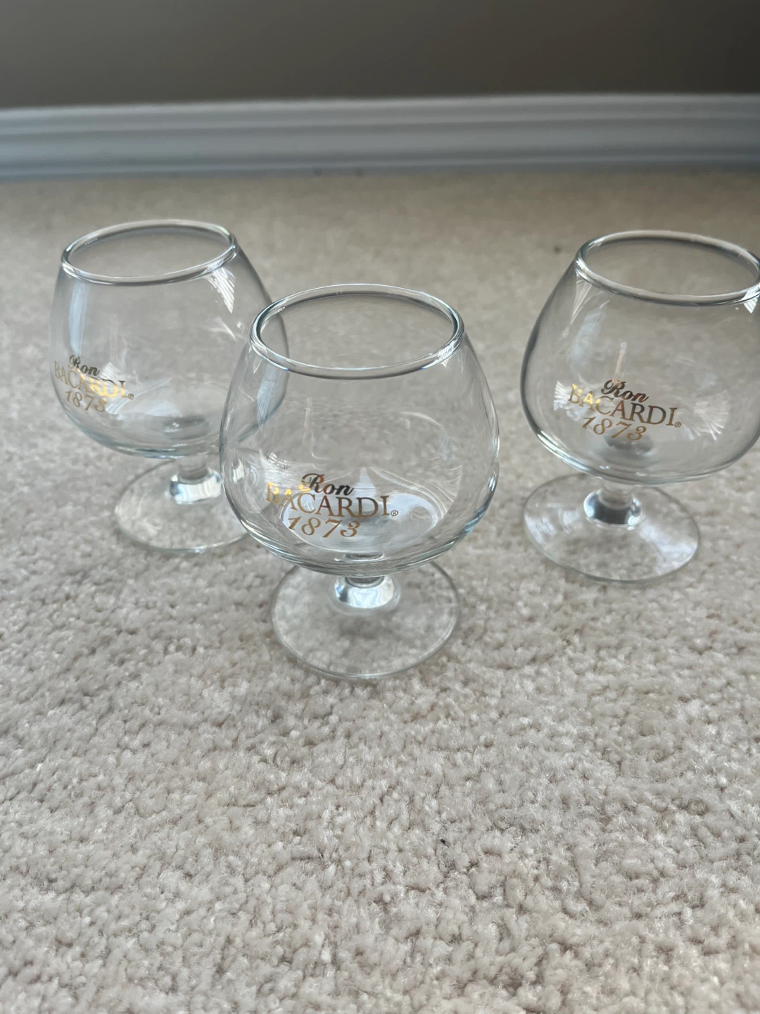 Ron BACARDI 1873 Brandy Glasses 🥕