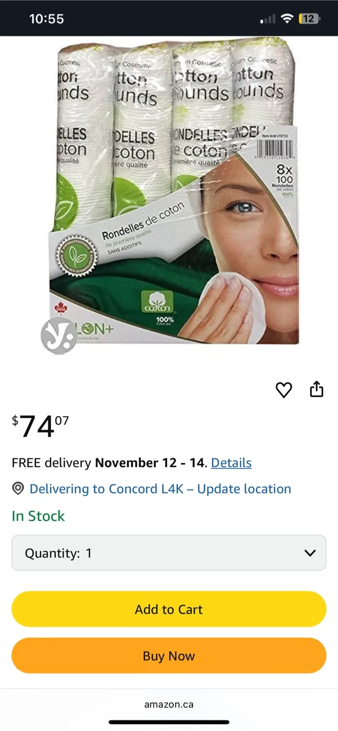 Pack of 2 - Premium 100% Pure Cotton Rounds image indicator(2)