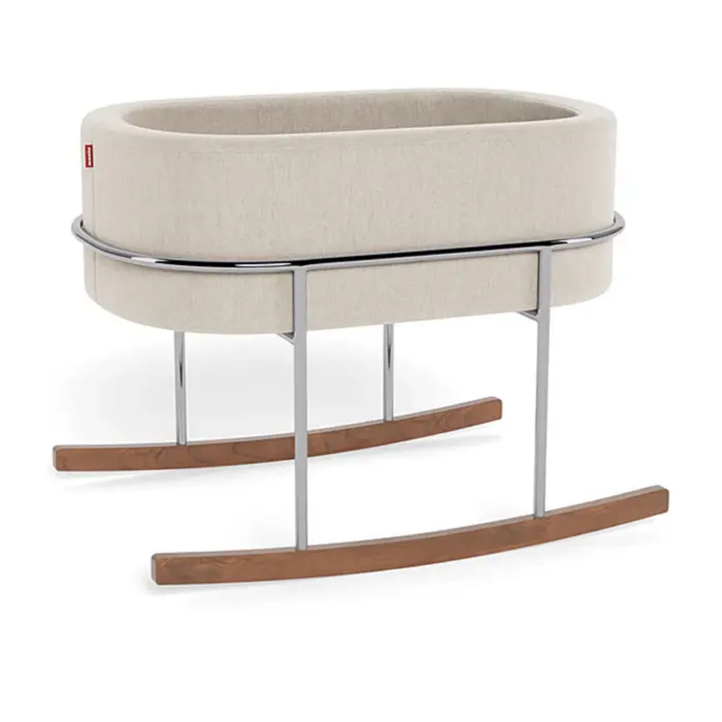 Bassinet Monte Rockwell beige and silver/wood