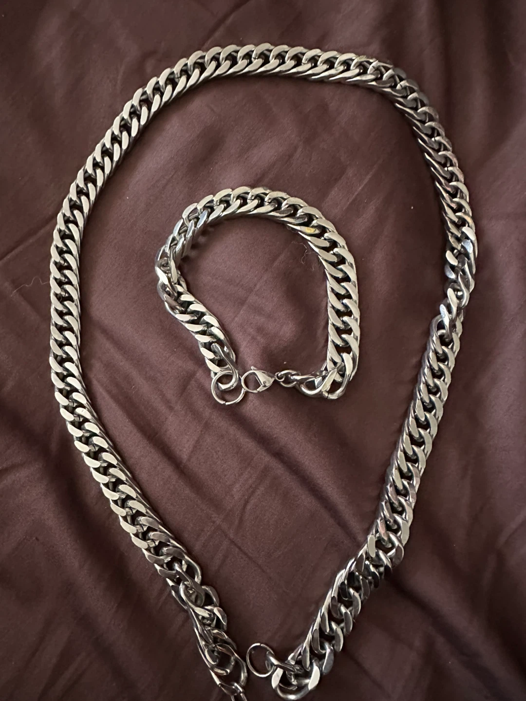 Stainless steel Chain Necklace and Bracelet Set - photo 4