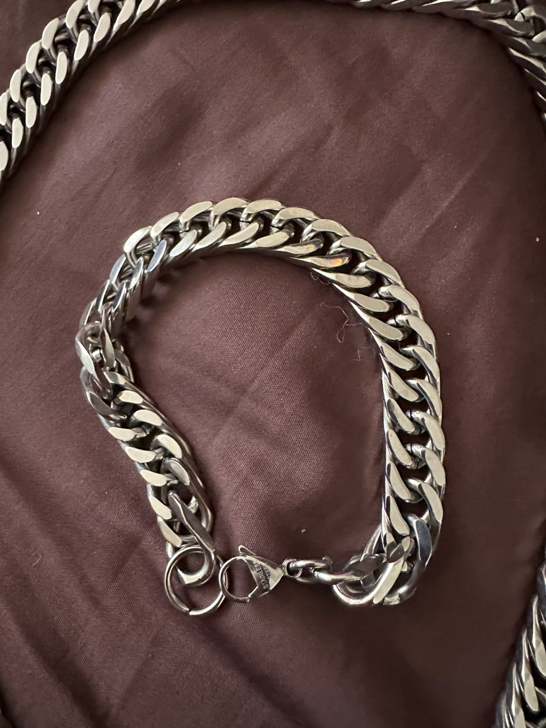Stainless steel Chain Necklace and Bracelet Set - photo 3