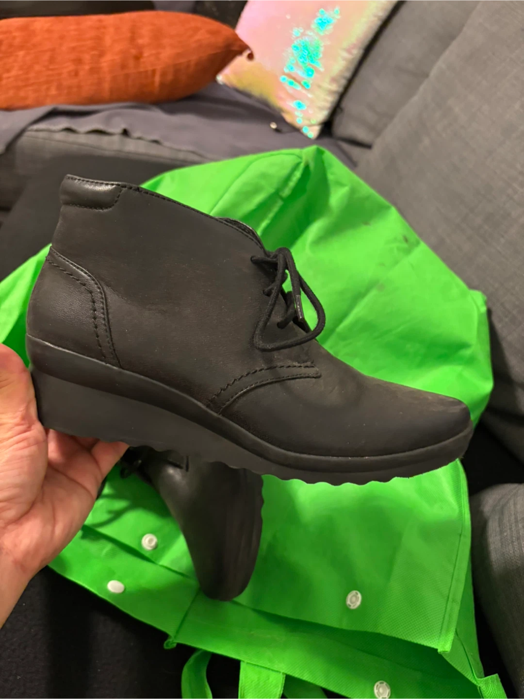 Black Ankle Boots - Size 8 - photo 2