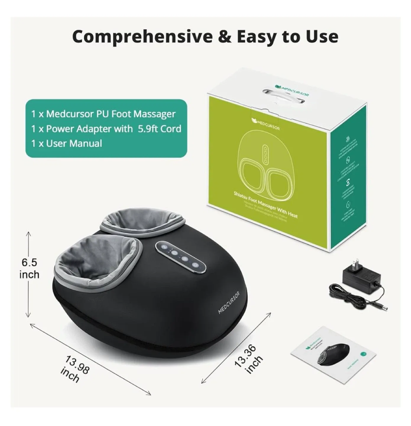 Medcursor Shiatsu Foot Massager with Heat - Like New! image indicator(3)