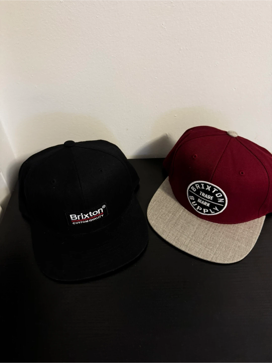 Brixton Hats - Black & Maroon