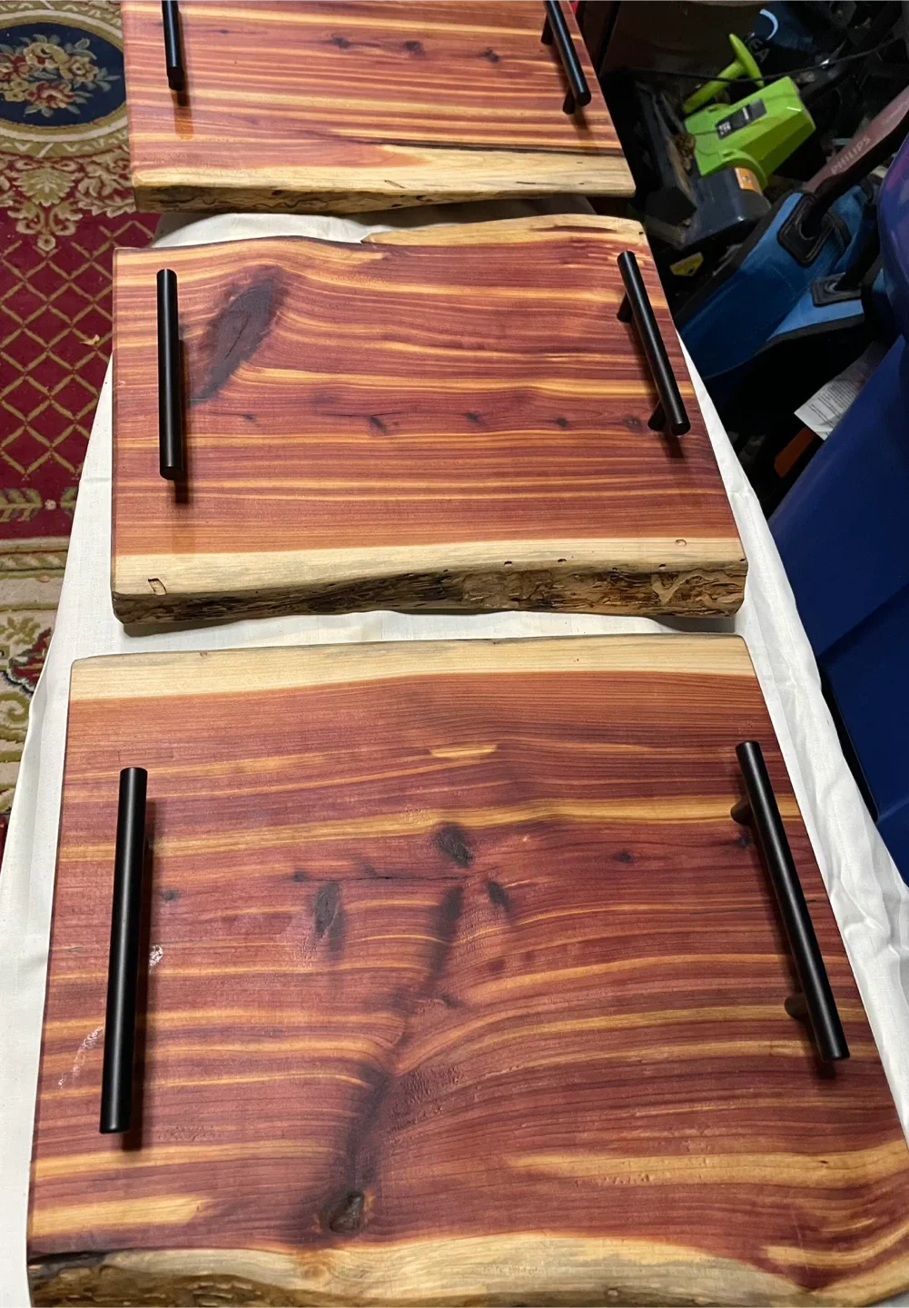 Live Edge, Red Cedar, Charcuterie boards with Handles image indicator(3)