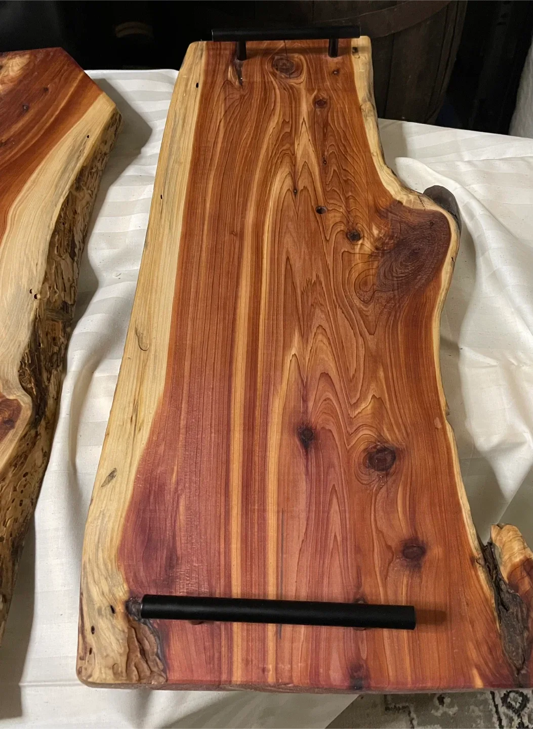 Live Edge, Red Cedar, Charcuterie boards with Handles image indicator(5)