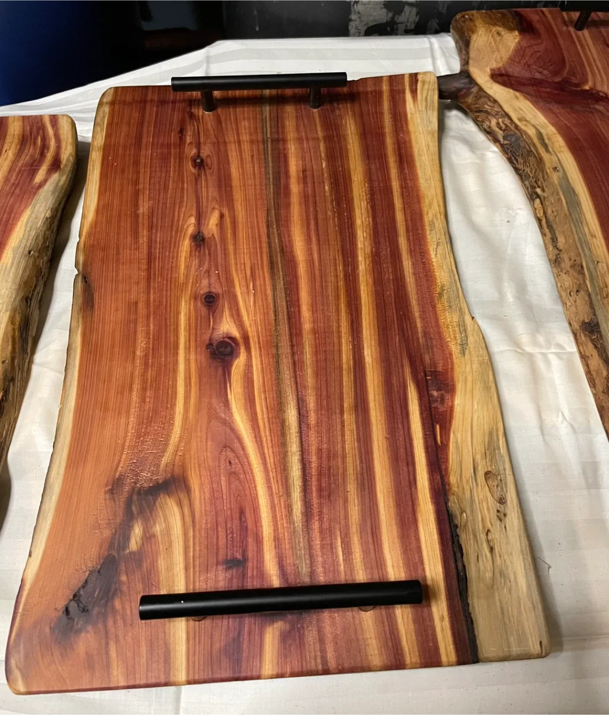 Live Edge, Red Cedar, Charcuterie boards with Handles image indicator(6)