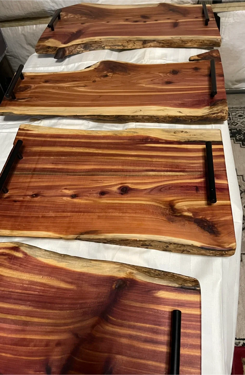 Live Edge, Red Cedar, Charcuterie boards with Handles image indicator(2)