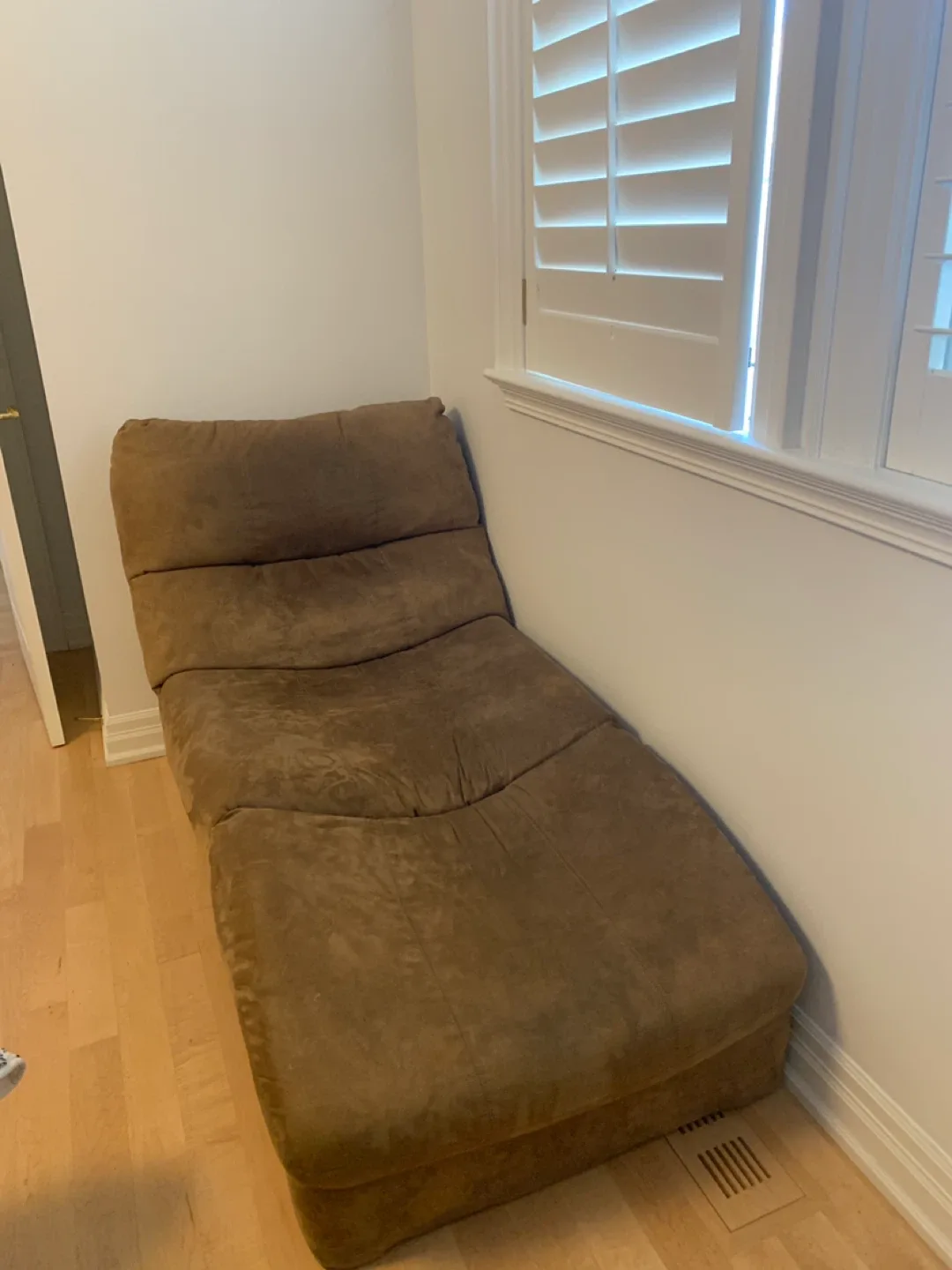 Brown Suede Chaise Lounge image indicator(2)