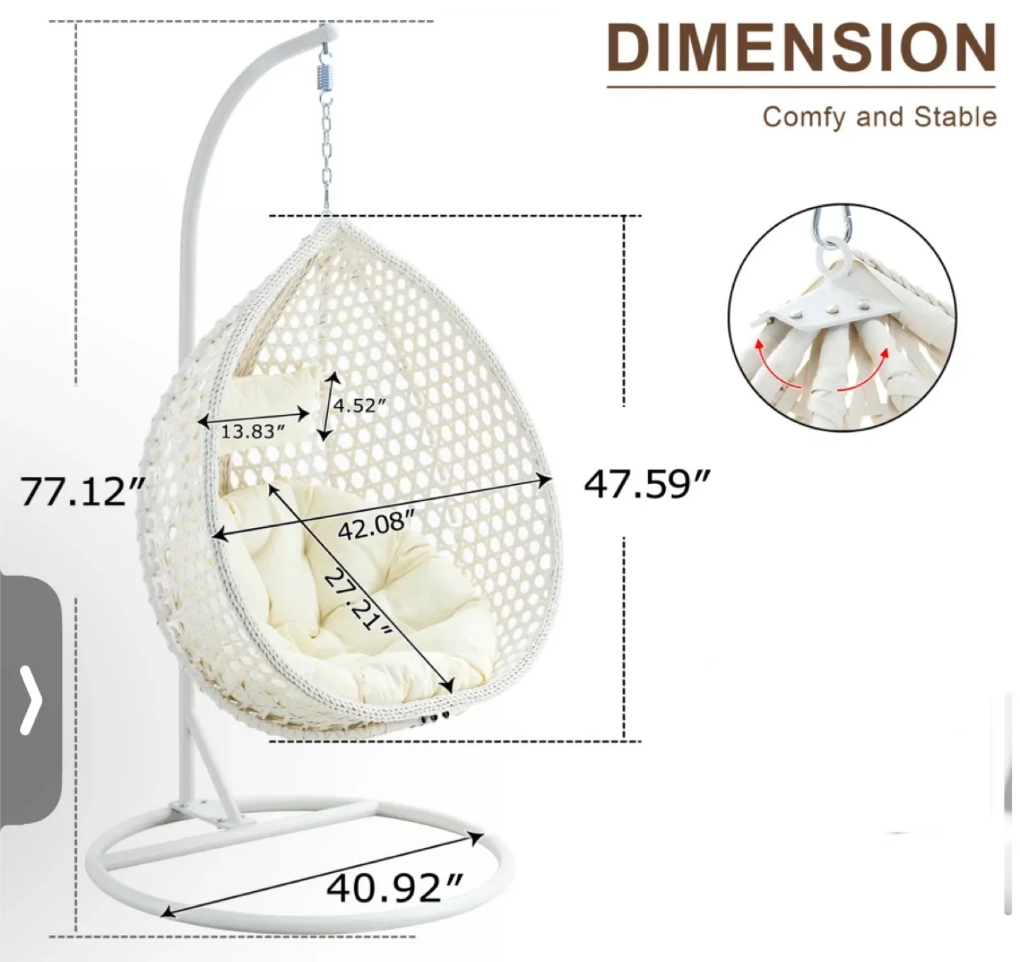 Hanging Egg Chair - Indoor/Outdoor image indicator(5)