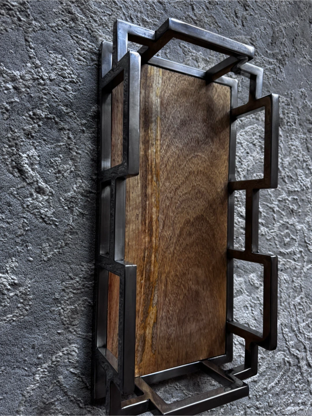 Metal & Wood Decorative Tray - photo 2