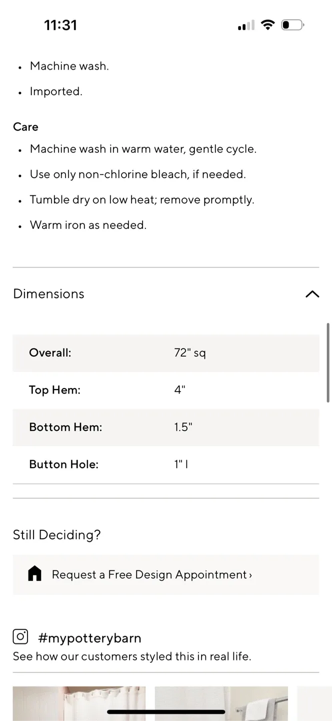 Pottery Barn Waffle Weave Cotton Shower Curtain - White image indicator(4)