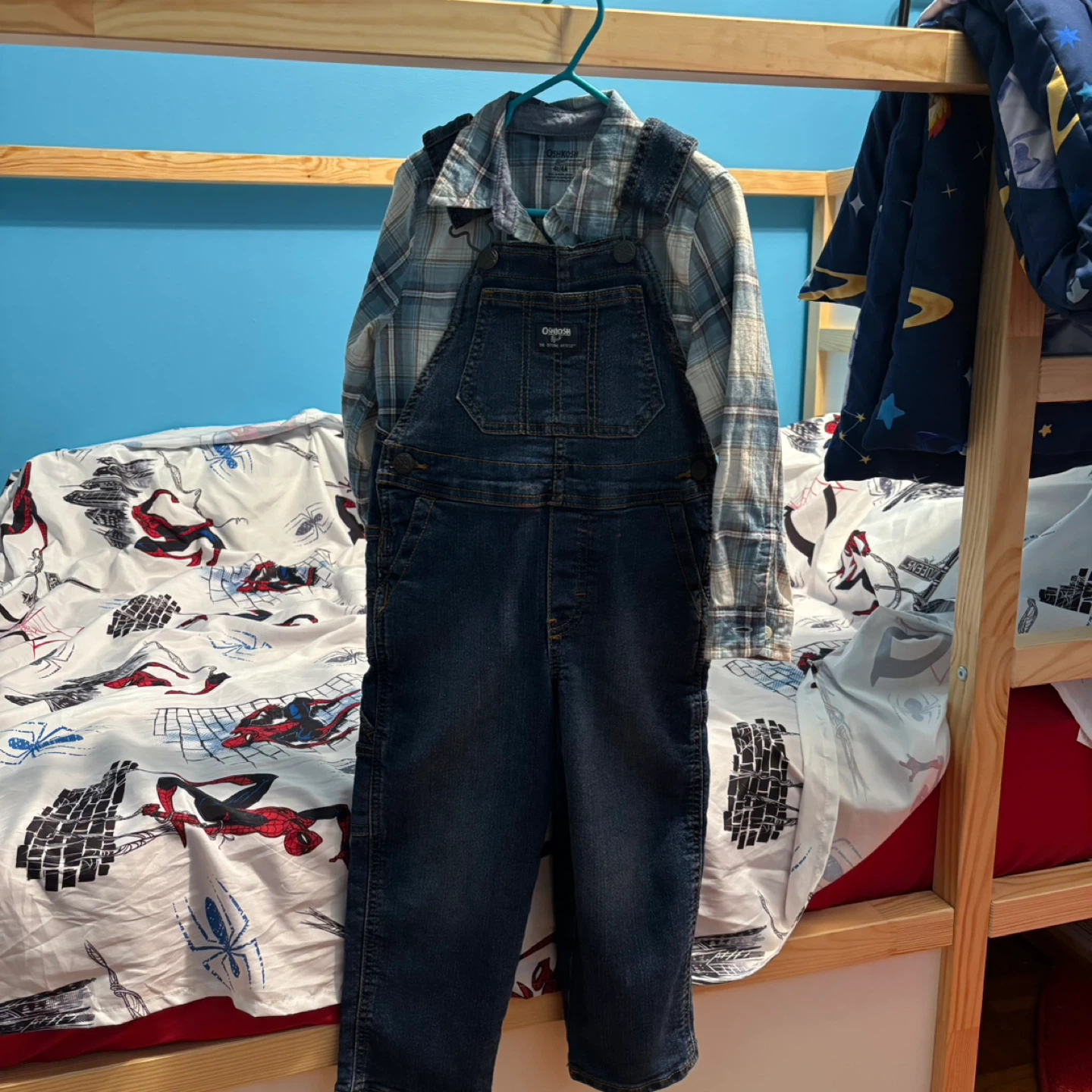 OshKosh Overalls & Shirt Set - Size 4T