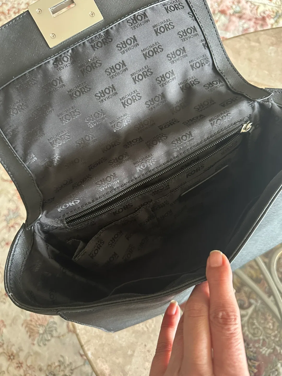 Michael Kors Black Satchel Bag image indicator(6)