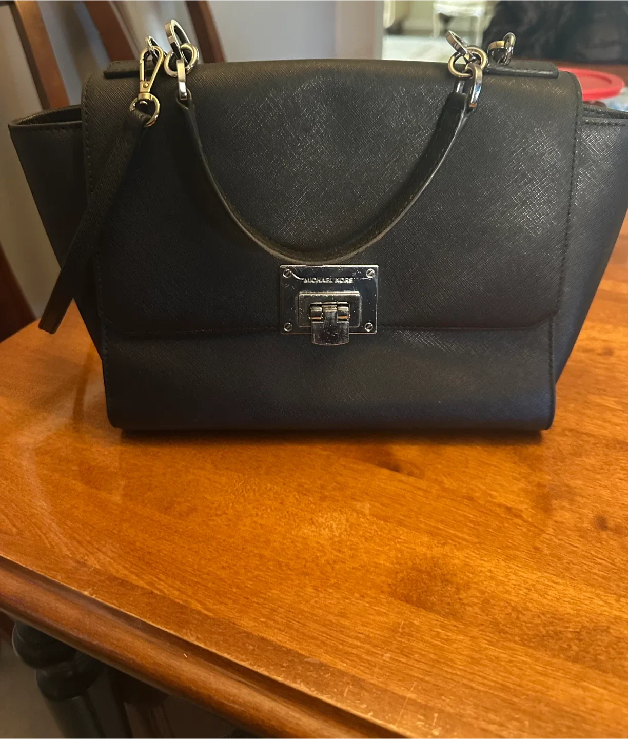 Michael Kors Black Satchel Bag image indicator(7)