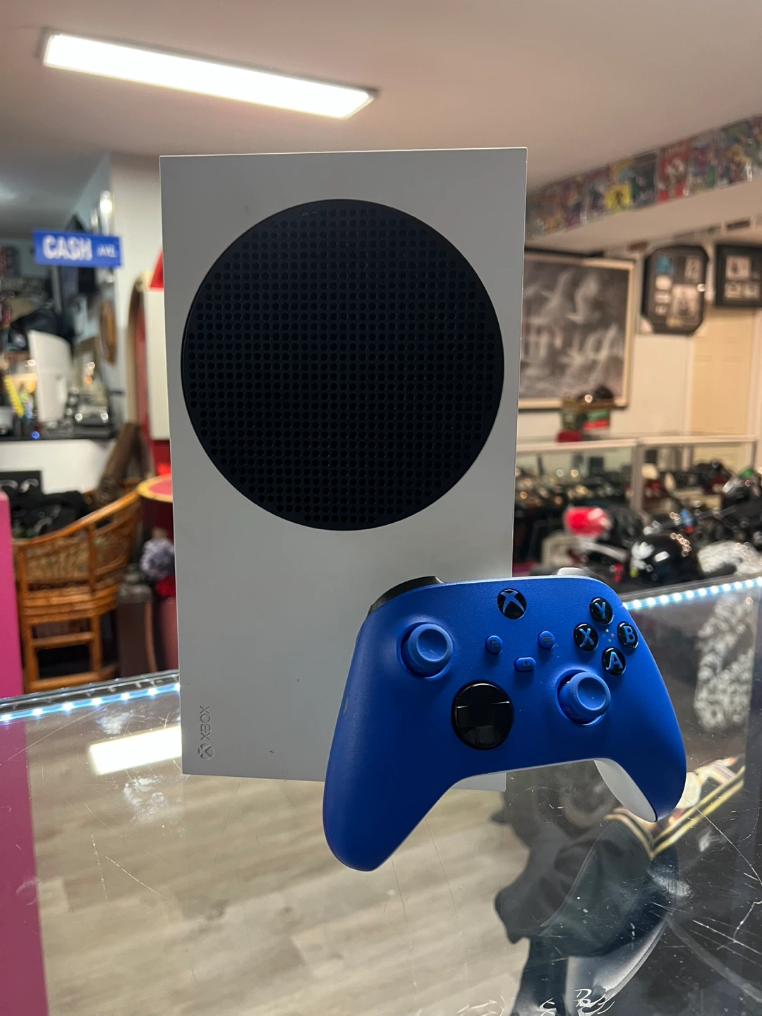 Xbox Series S Console with Blue Controller