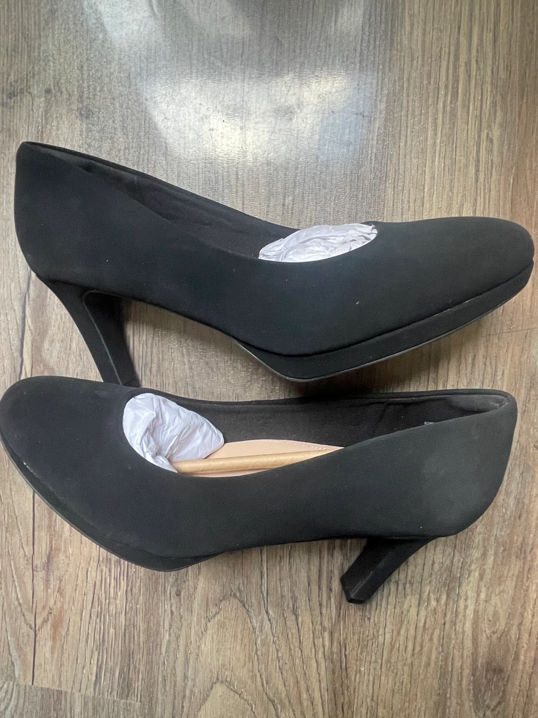 Black Suede Pump High Heels - Size 11