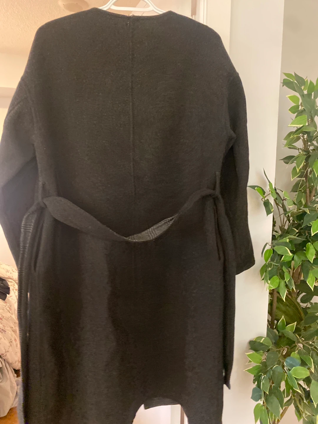 Grey Wool Blend Coat Uniqlo - photo 2