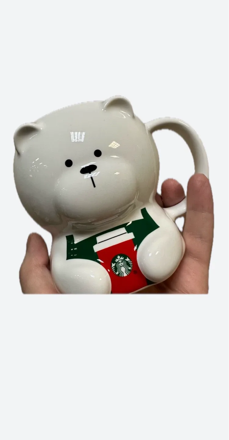 RARE 2025 Christmas Limited Starbucks Bearista Bear White Mug