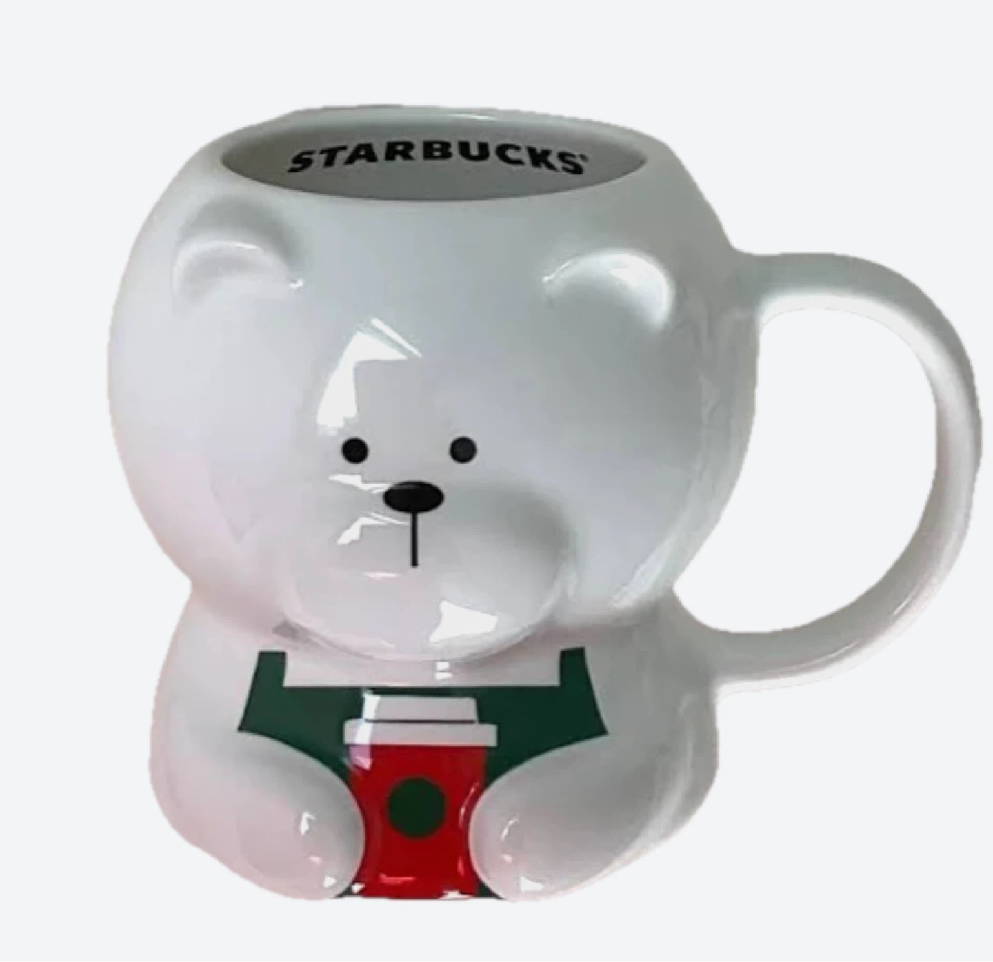 RARE 2025 Christmas Limited Starbucks Bearista Bear White Mug - photo 2
