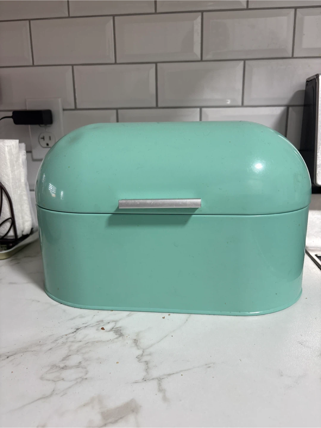 Mint blue Bread Box - 33cm x 23cm