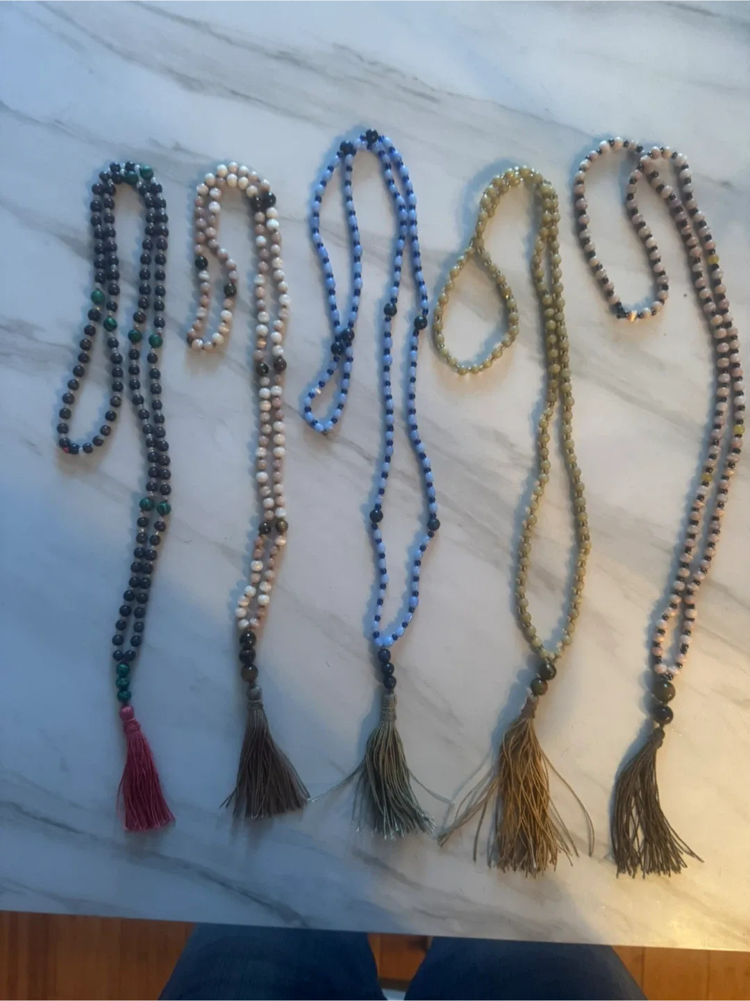 Mala Bead Necklaces with Tassels thumbnail