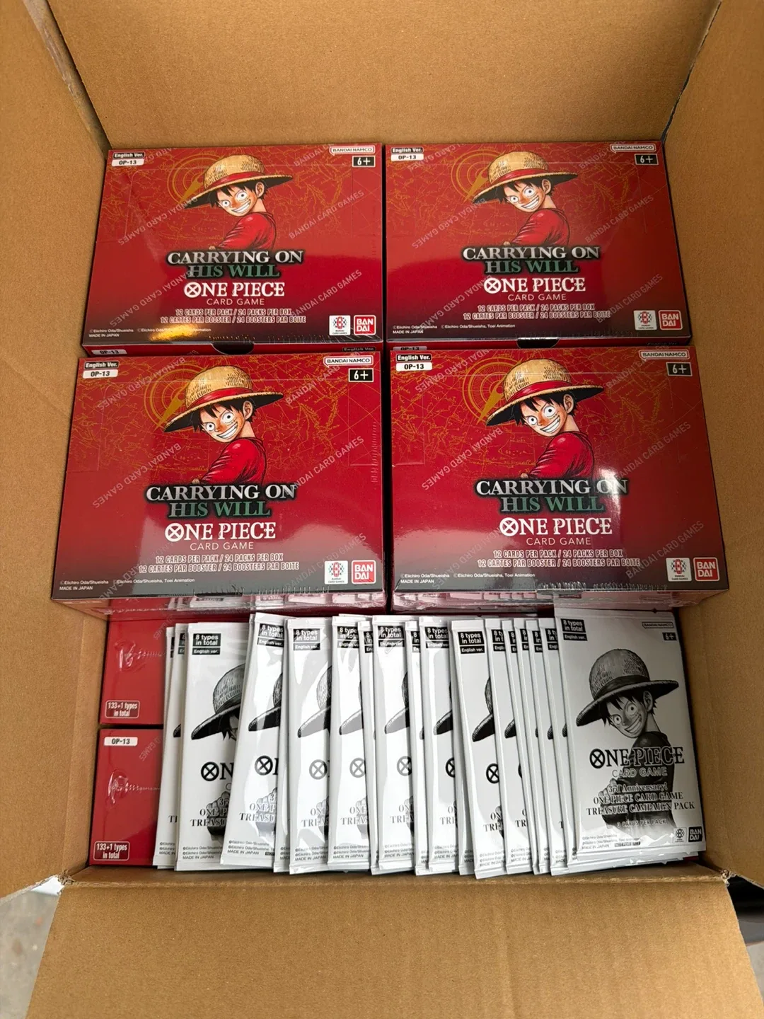 OP13 - Carrying On His Will Booster Box + Promo thumbnail