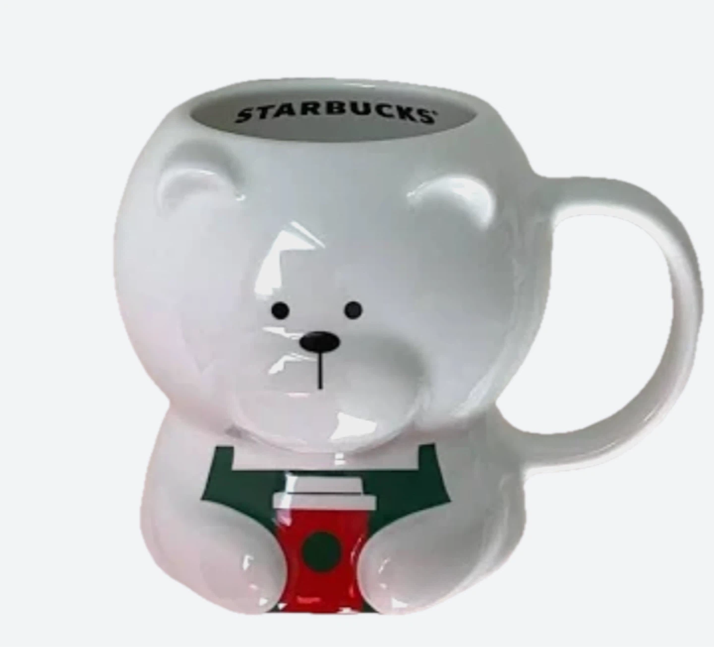 RARE 2025 Christmas Limited Starbucks Bearista Bear White Mug - photo 3