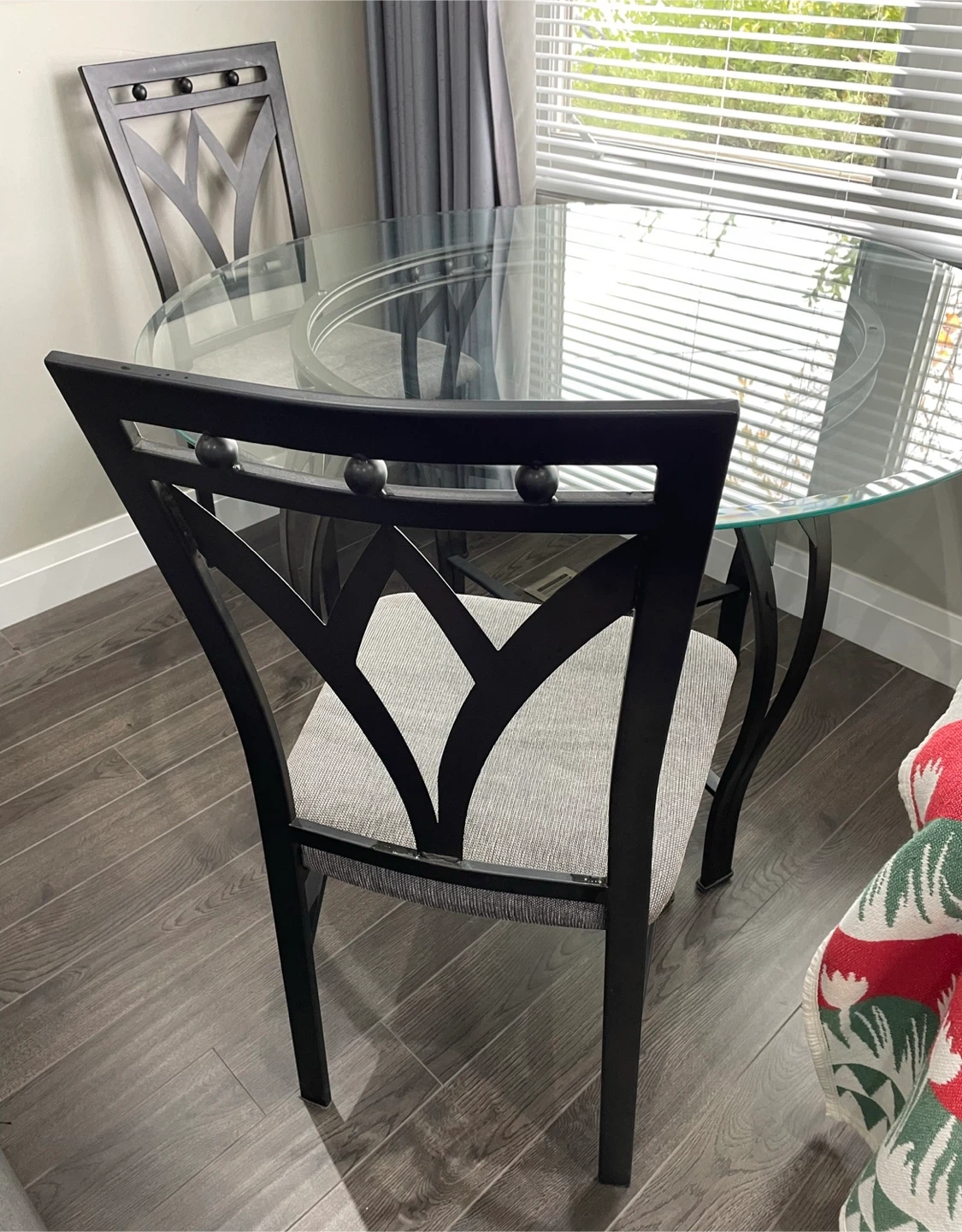 Glass Top Round Dining Table with 4 Chairs - photo 4