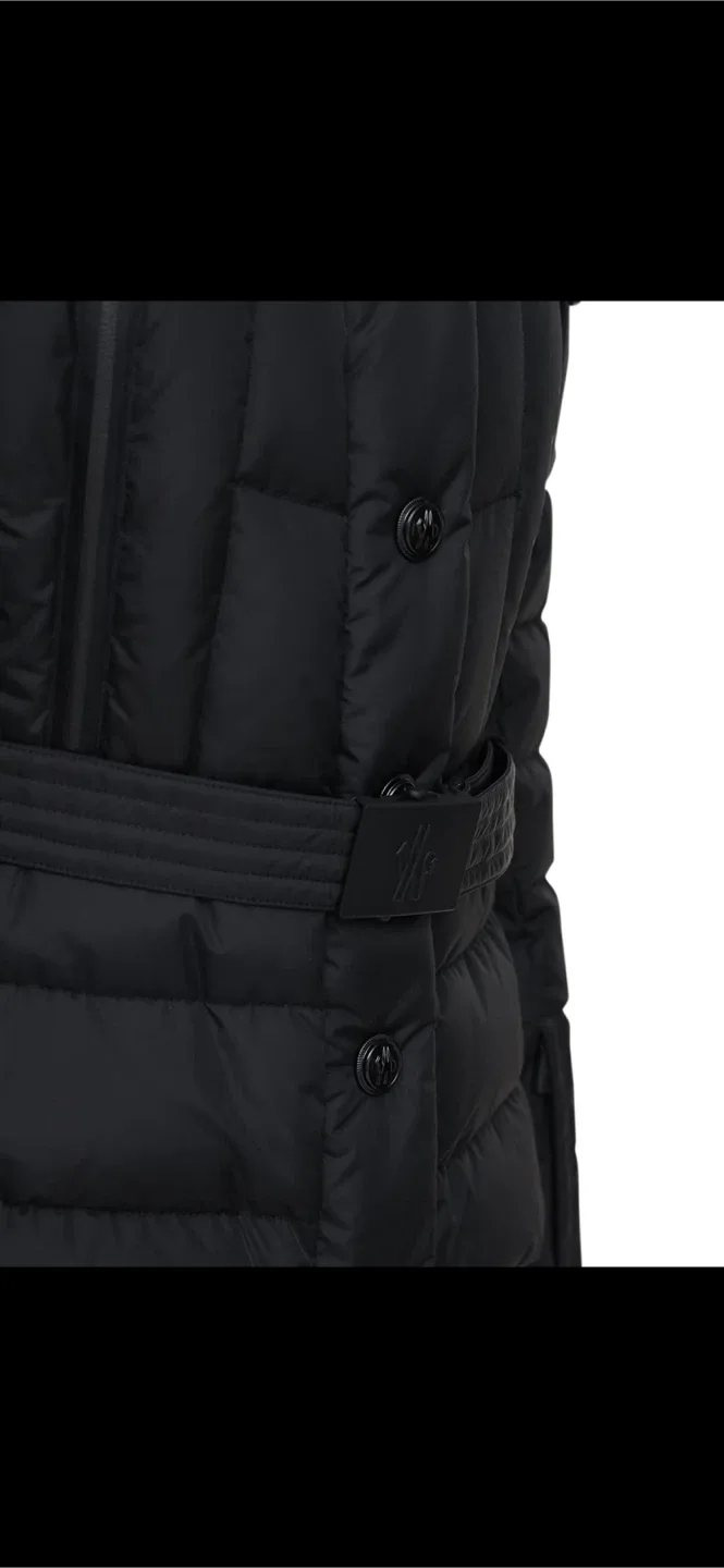 Moncler Black Down Puffer Jacket with Fur Hood image indicator(3)