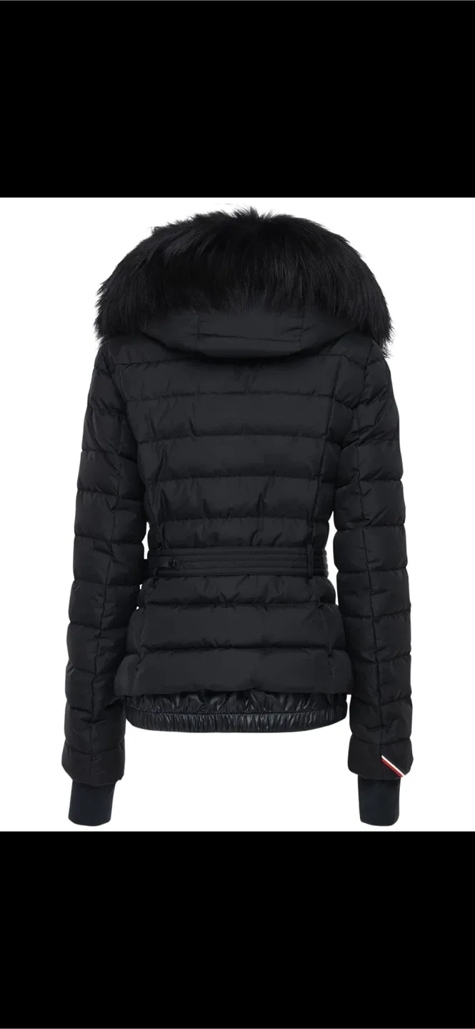 Moncler Black Down Puffer Jacket with Fur Hood image indicator(2)