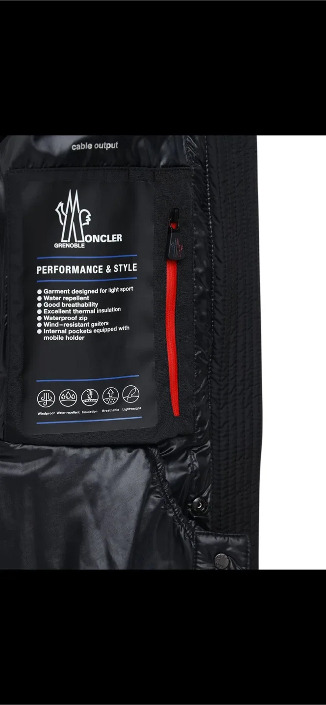 Moncler Black Down Puffer Jacket with Fur Hood image indicator(5)