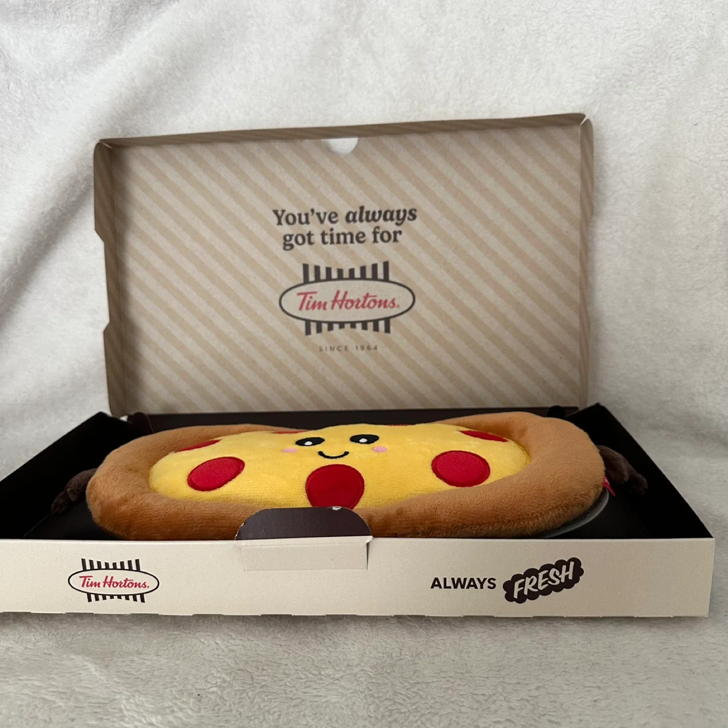 Tim Hortons Pop-up merch store Pierre Pepperoni Pizza plushies image indicator(3)